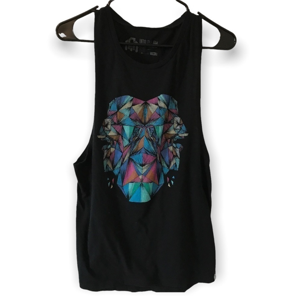 3/$15 Into the AM novelty graphic muscle tank top
